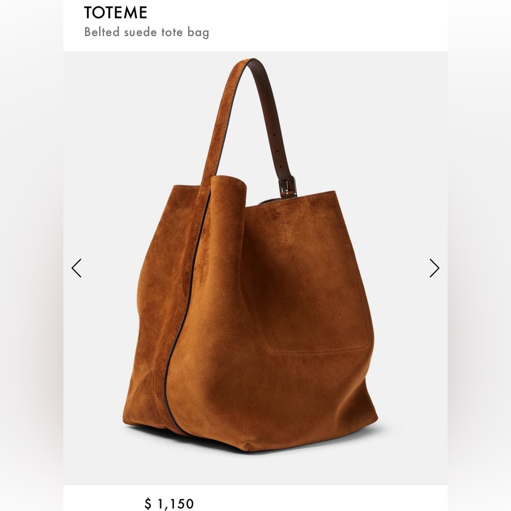 TOTEME Belted suede tote bag